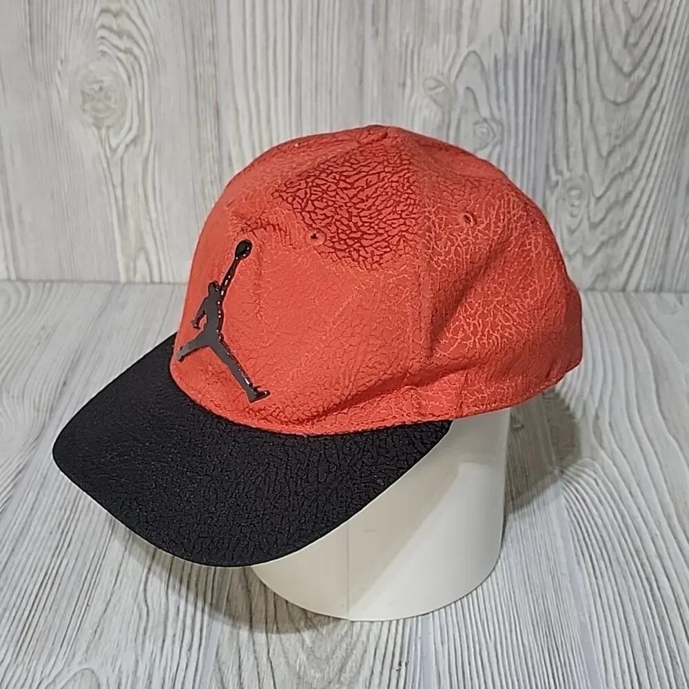 Air Jordan Jumpman Youth Baseball Cap, Hat, Large Chrome Logo, Red/Black